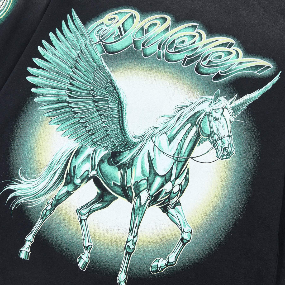 DUAA Pegasus Rhinestone Long-Sleeve T-Shirt ¡ª detail