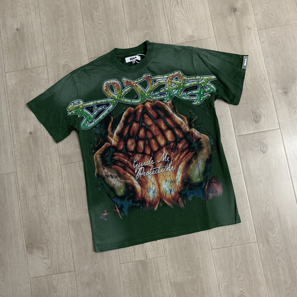 DUAA Rhinestone Monkey Graphic T-Shirt ¡ª front