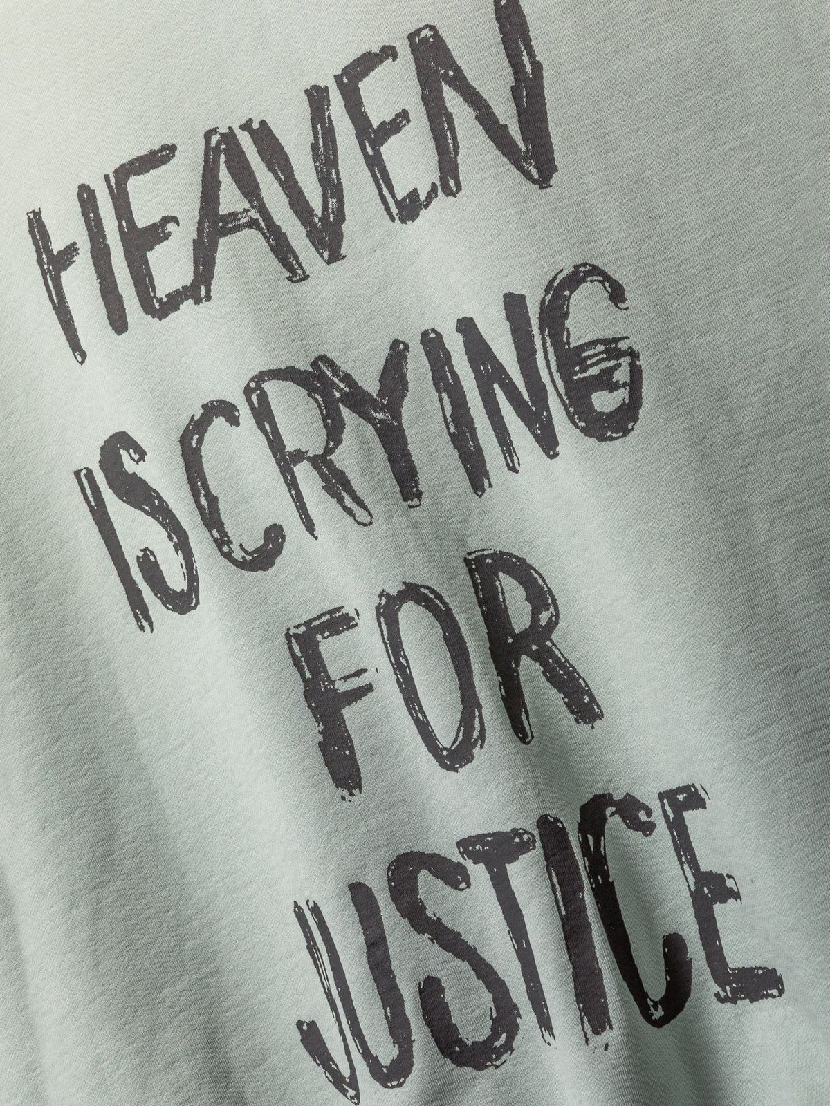 Fear of God Heaven Is Crying for Justice Graphic Hoodie ¡ª detail