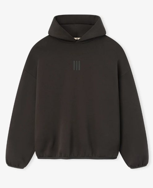 ESSENTIALS Tonal Three-Bar Graphic Pullover Hoodie ¡ª front