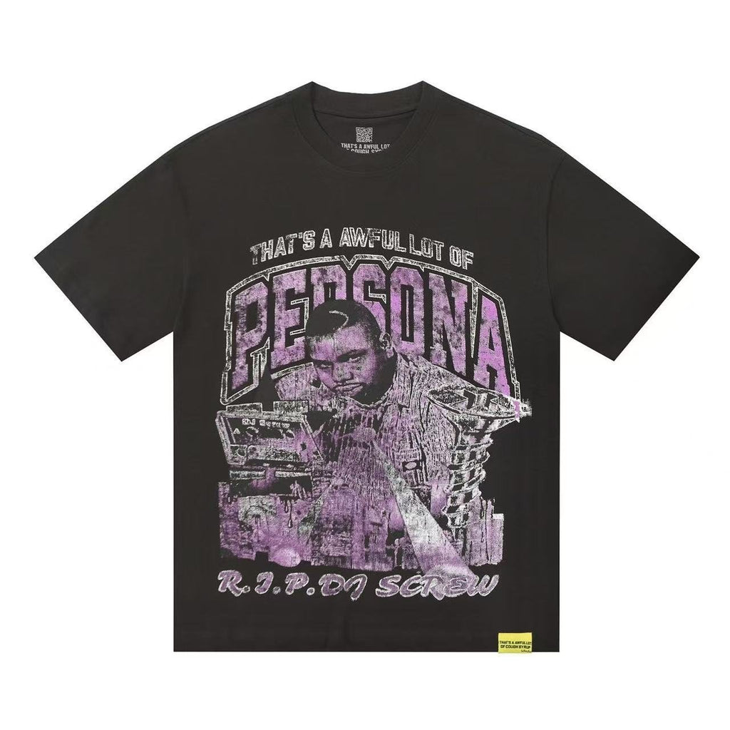 THAT'S A AWFUL LOT OF COUGH SYRUP Black Graphic Short-Sleeve T-Shirt ¡ª hero