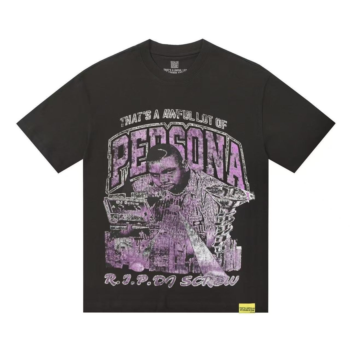 THAT'S A AWFUL LOT OF COUGH SYRUP Black Graphic Short-Sleeve T-Shirt ¡ª hero