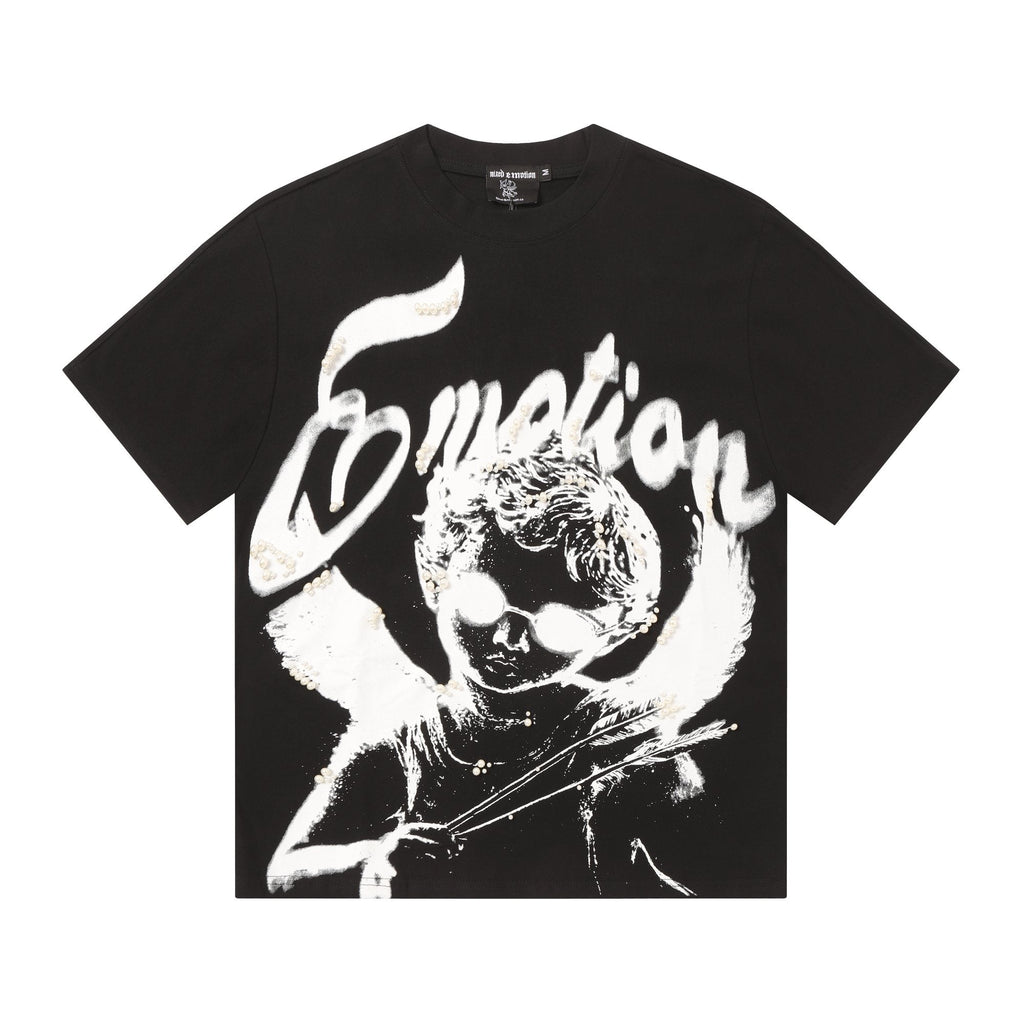MIXED EMOTION Pearl Script Graphic T-Shirt ¡ª hero