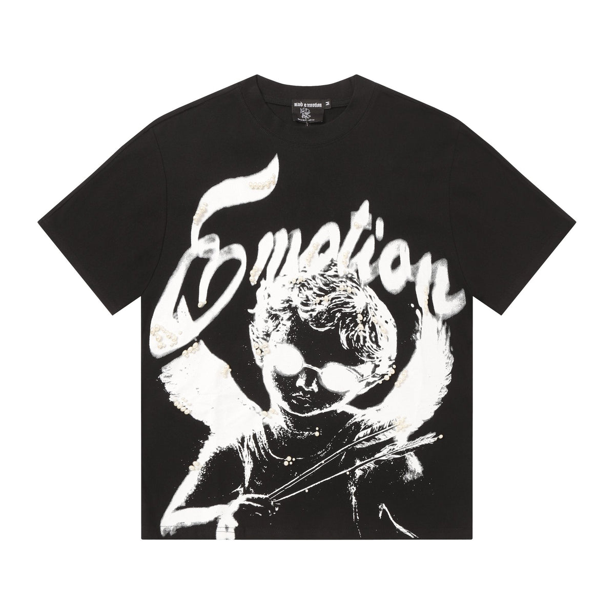 MIXED EMOTION Pearl Script Graphic T-Shirt ¡ª hero
