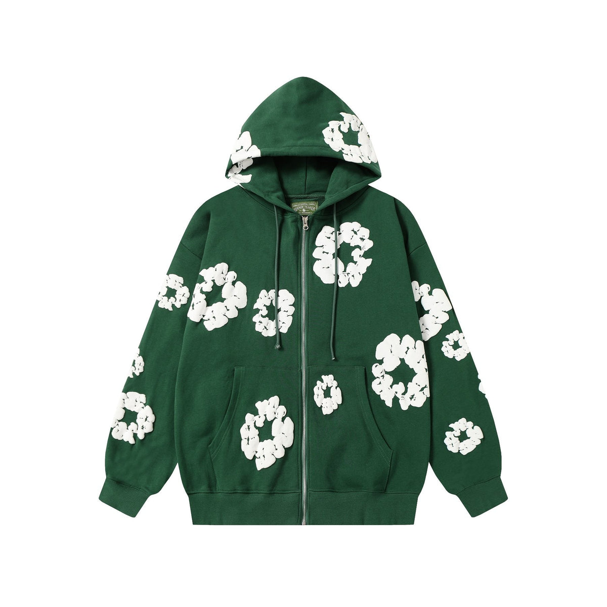 DENIM TEARS Floral Zip Hoodie ¡ª front