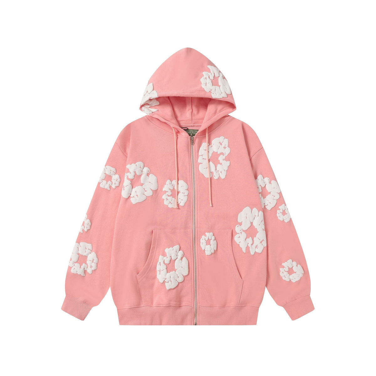 DENIM TEARS Floral Zip Hoodie ¡ª front