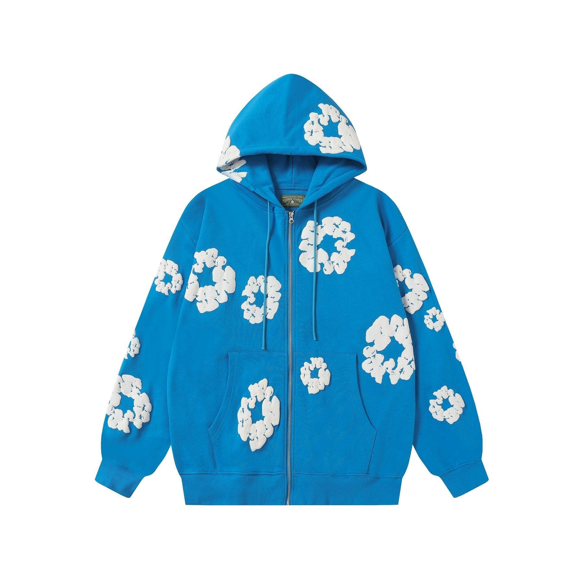 DENIM TEARS Floral Zip Hoodie ¡ª front