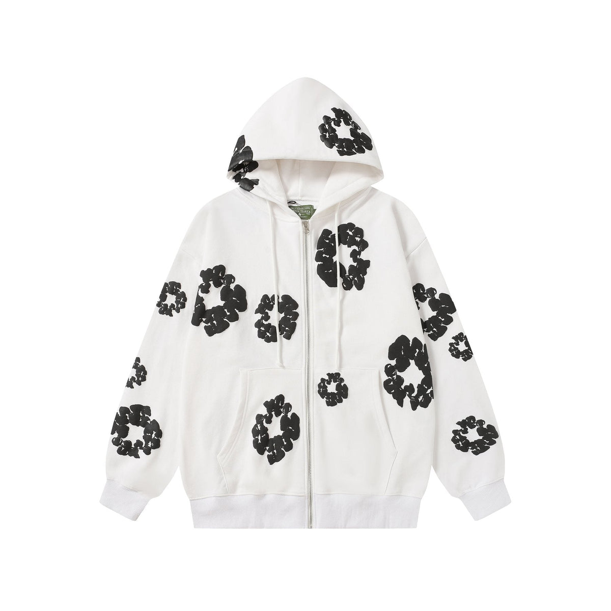 DENIM TEARS Floral Zip Hoodie ¡ª front