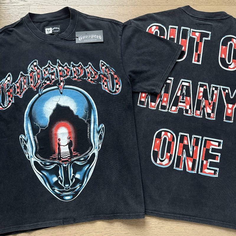 Godspeed Out of Many One Washed Graphic T-Shirt ¡ª comparison