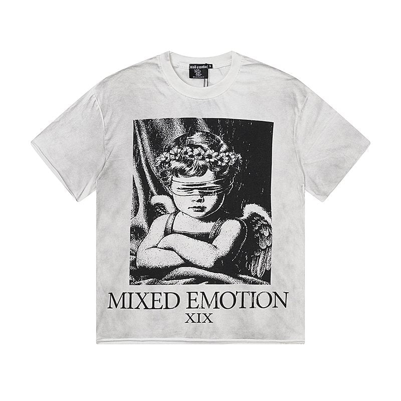 MIXED EMOTION Angel Back-Print Short-Sleeve T-Shirt ¡ª hero