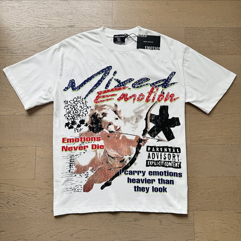 MIXED EMOTION Front & Back Graphic Short-Sleeve T-Shirt ¡ª front