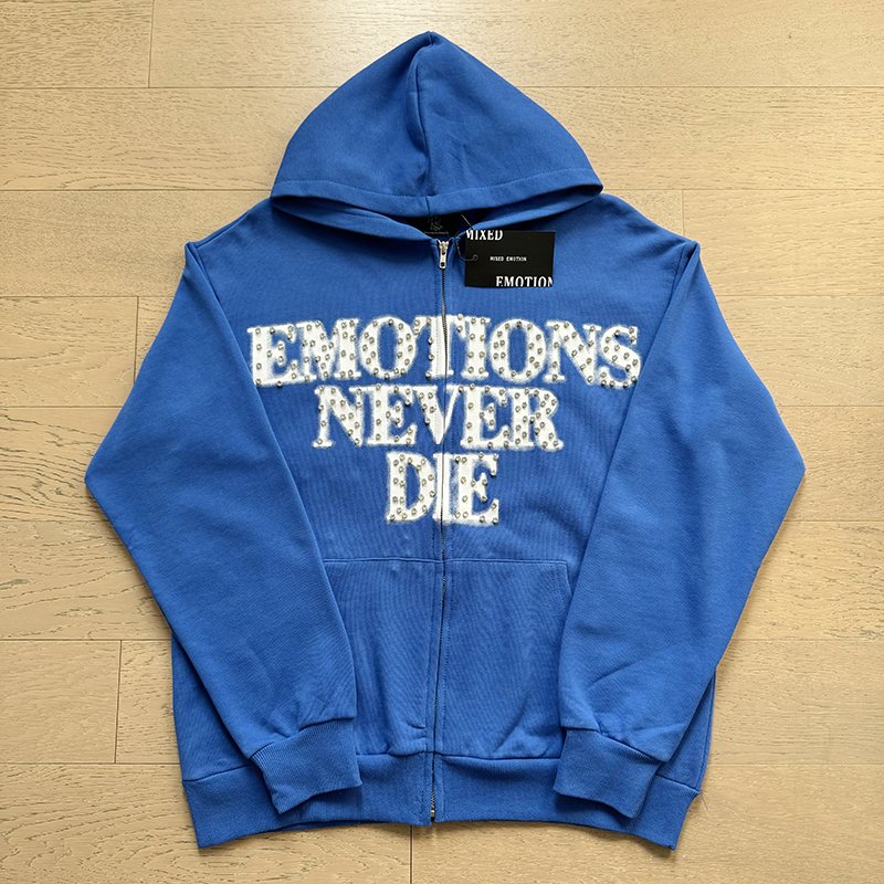 MIXED EMOTION Back Graphic Zip Hoodie ¡ª front