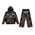 That's A Awful Lot Of Cough Syrup Portrait Graphic Zip Hoodie & Sweatpants Set - Black ¡ª hero