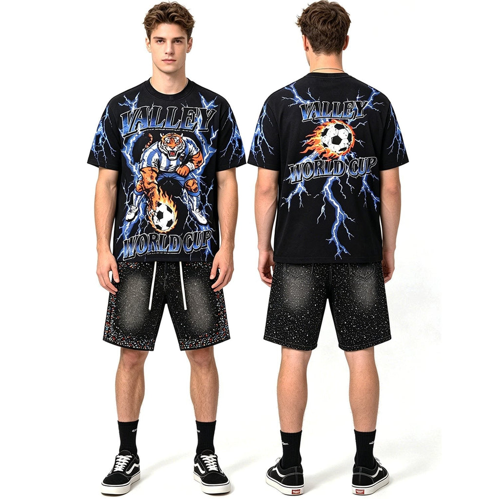 Valley Dreams World Cup Tiger Soccer Graphic T-Shirt ¡ª model
