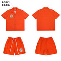 SAINT Tiger Patch Short-Sleeve Shirt & Shorts Set ¡ª front