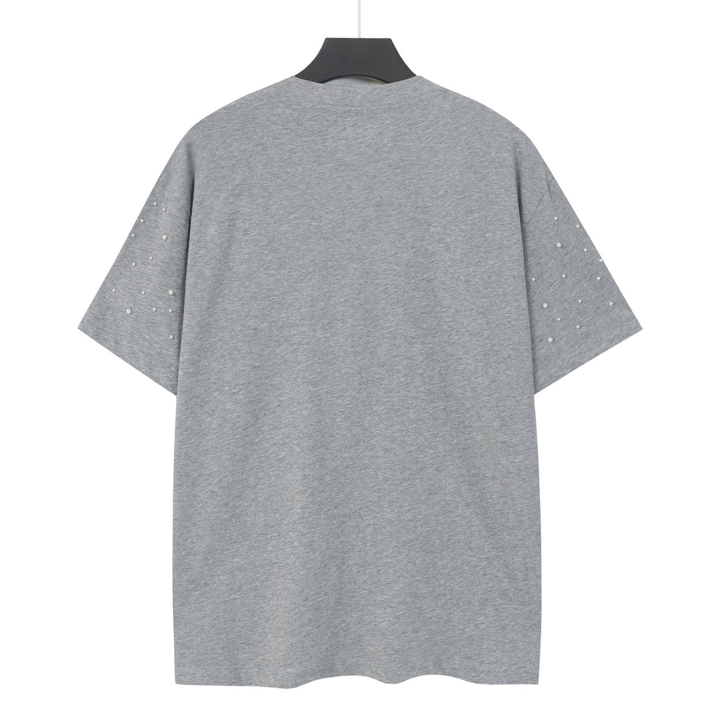Godspeed Hooded Skull Graphic Studded-Sleeve T-Shirt ¡ª back