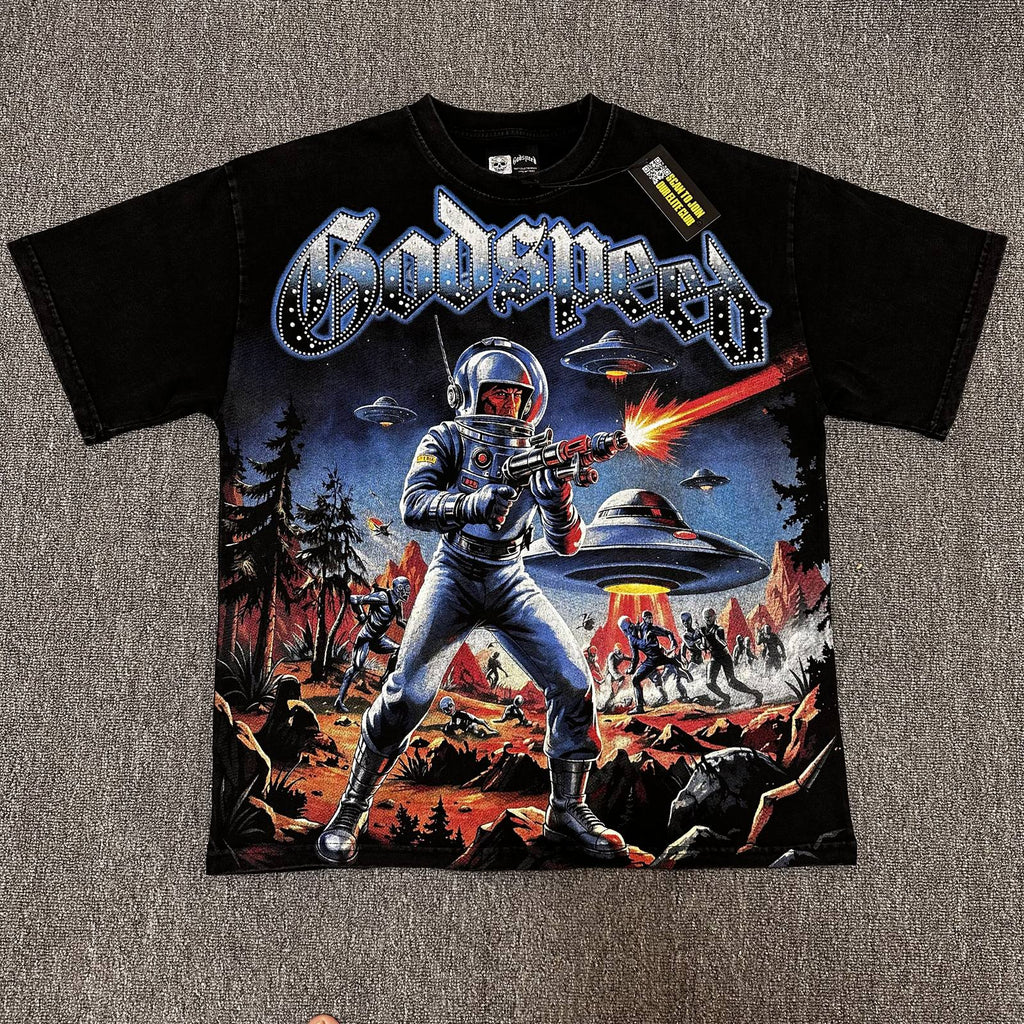 Godspeed Astronaut UFO Graphic T-Shirt ¡ª hero
