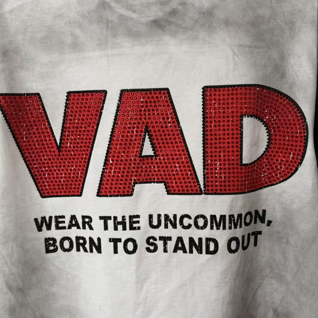 VARE ALL DAY Washed Contrast-Sleeve Graphic T-Shirt ¡ª detail