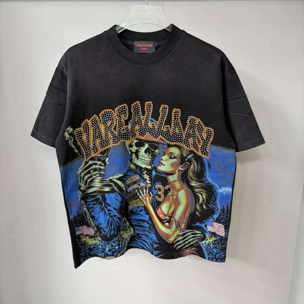 VARE ALL DAY Skeleton Racing Graphic T-Shirt ¡ª hero