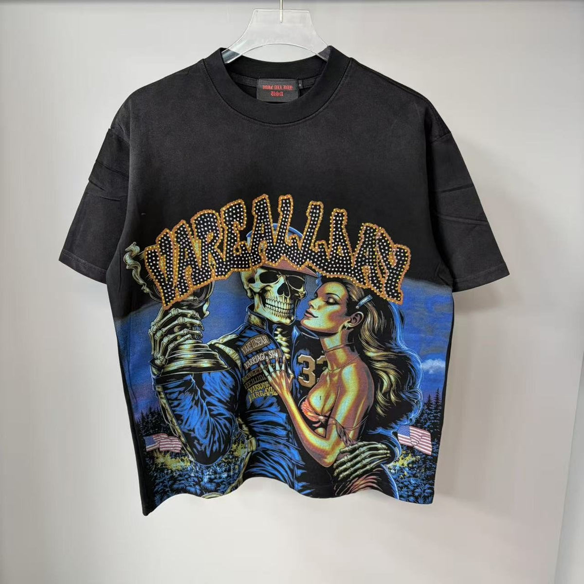 VARE ALL DAY Skeleton Racing Graphic T-Shirt ¡ª hero