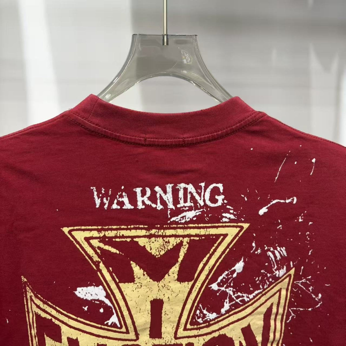 Mixed Emotion Warning Graphic Short-Sleeve T-Shirt ¡ª detail