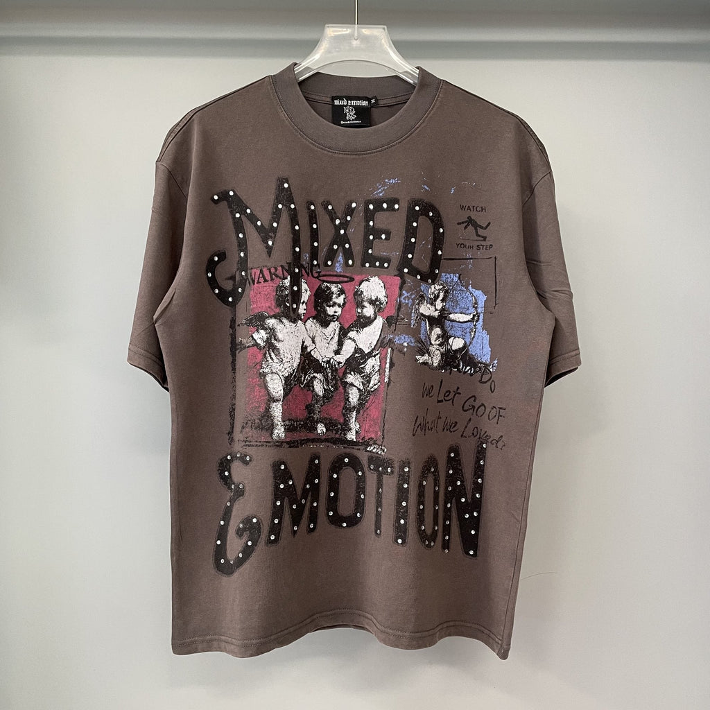 Mixed Emotion Warning Graphic Short-Sleeve T-Shirt ¡ª hero
