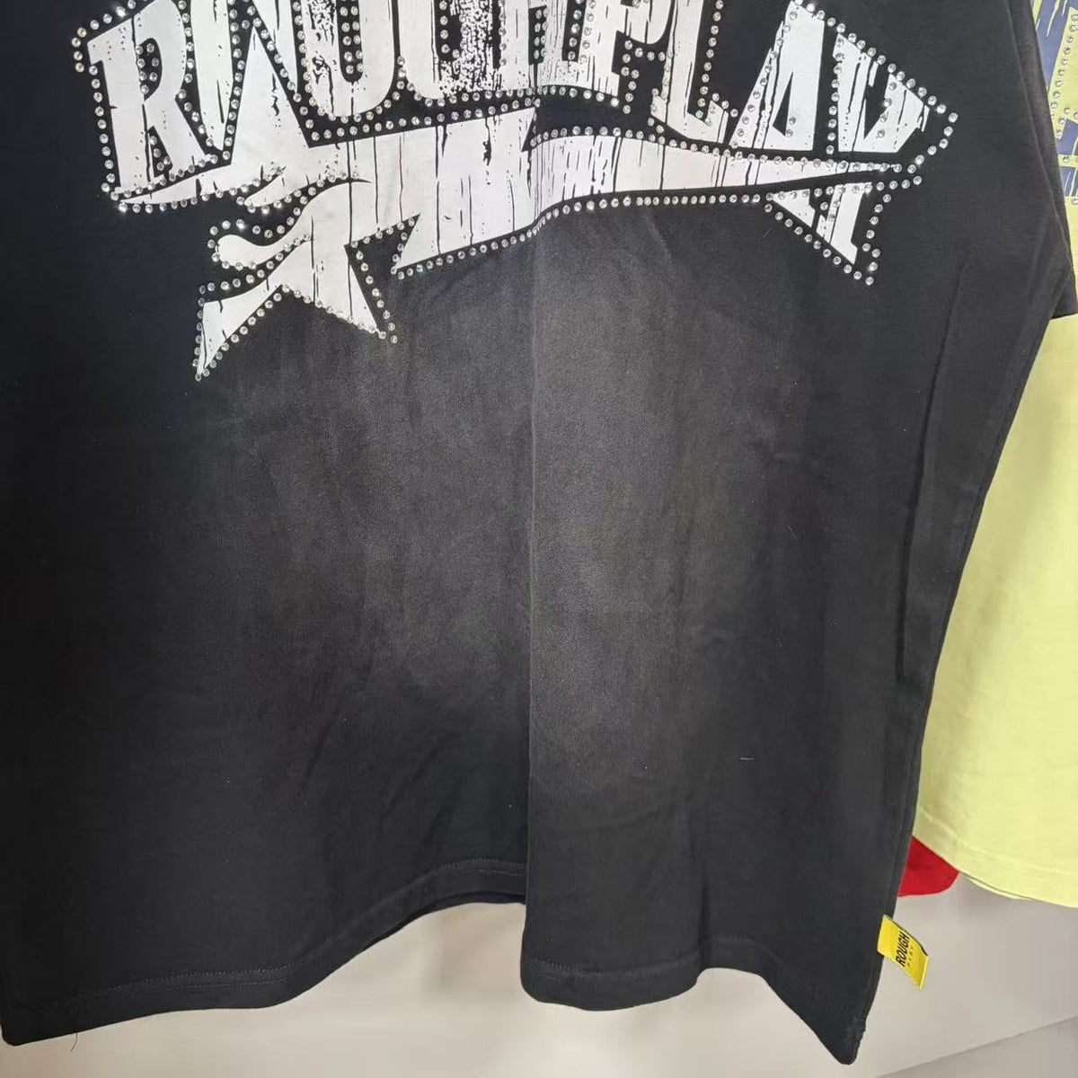 Rough Play Rhinestone Letter Graphic T-Shirt ¡ª detail