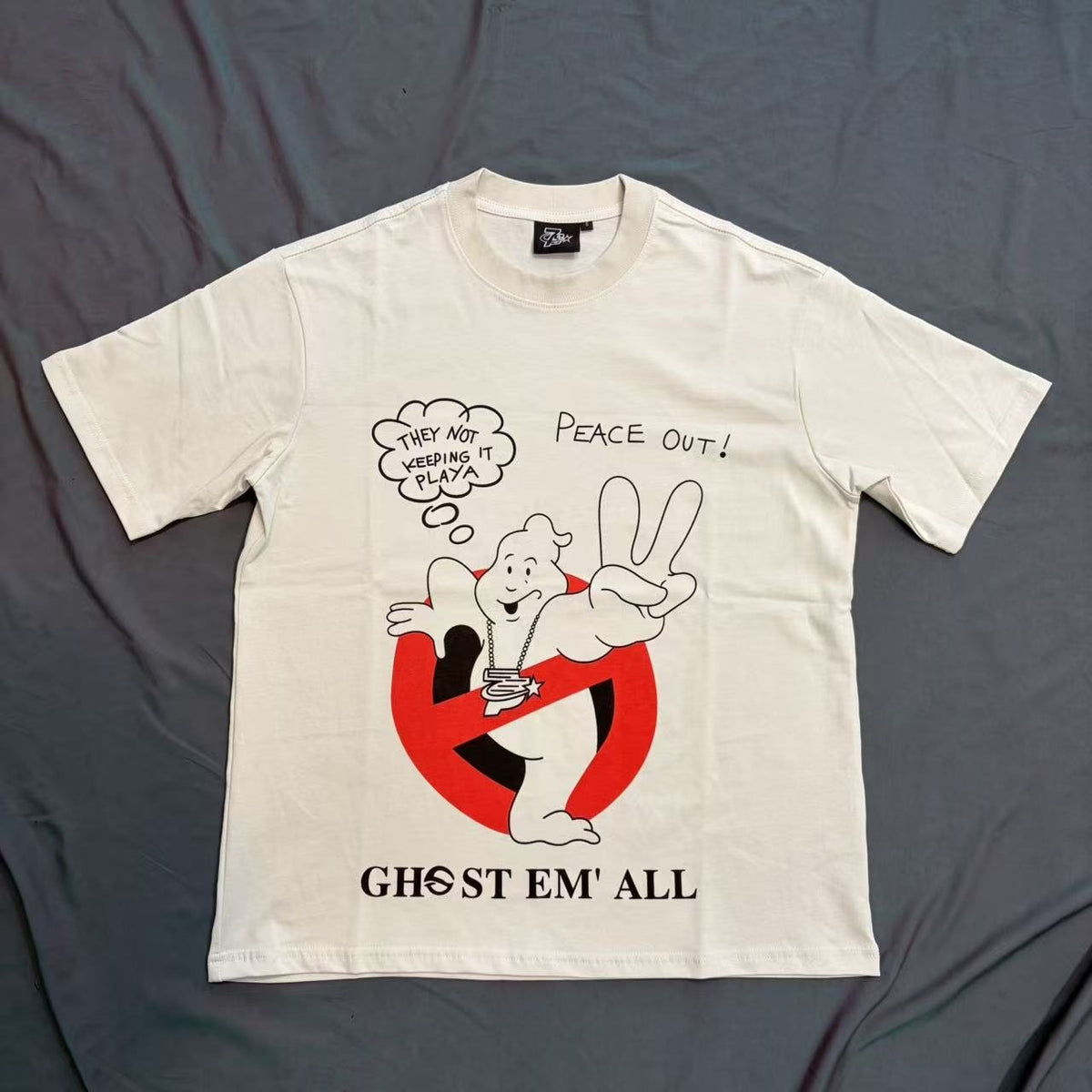 TRIPLE SEVENS S13 Hand-Print Graphic T-Shirt ¡ª front