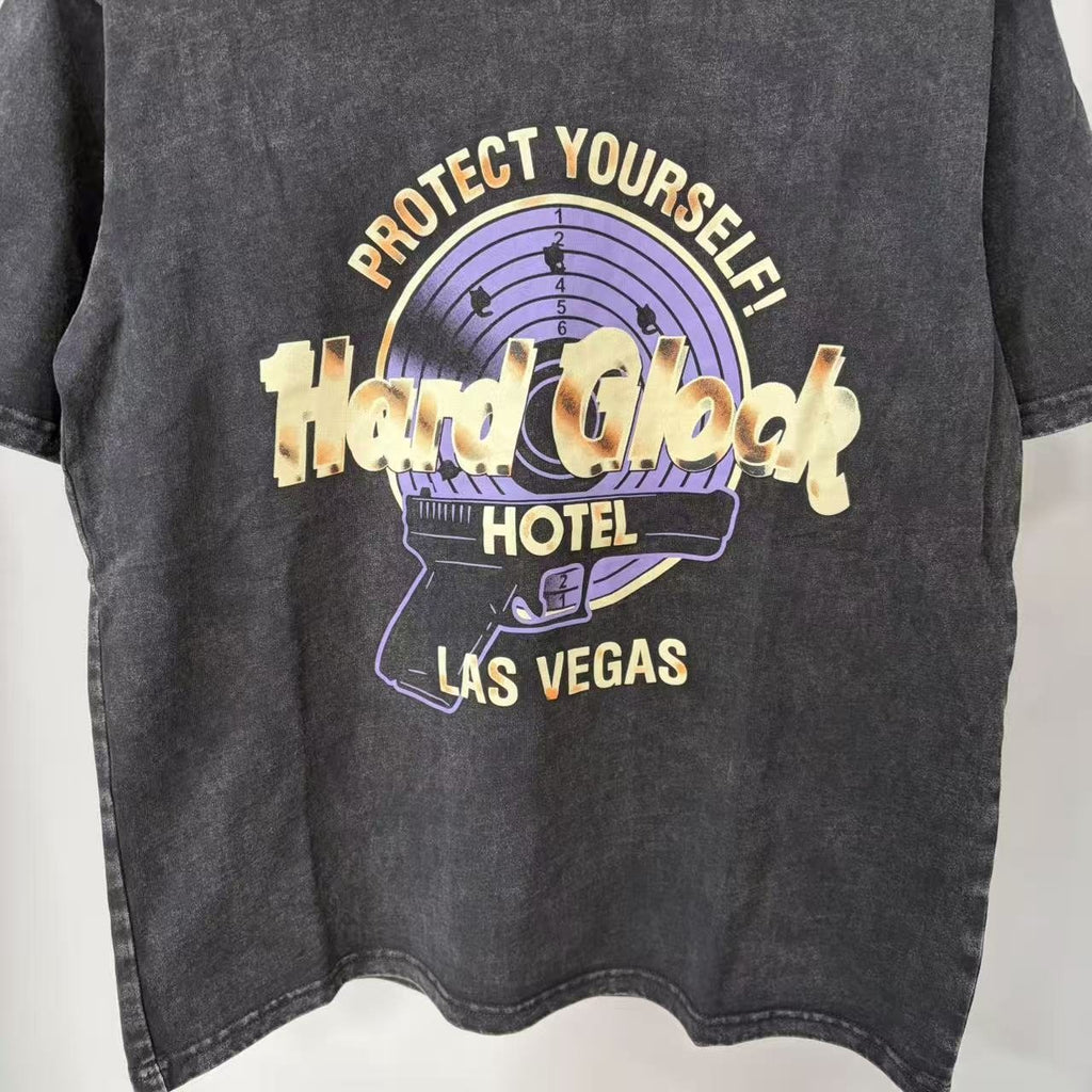 TRIPLE SEVENS Hard Glock Hotel Las Vegas Washed Graphic T-Shirt ¡ª detail