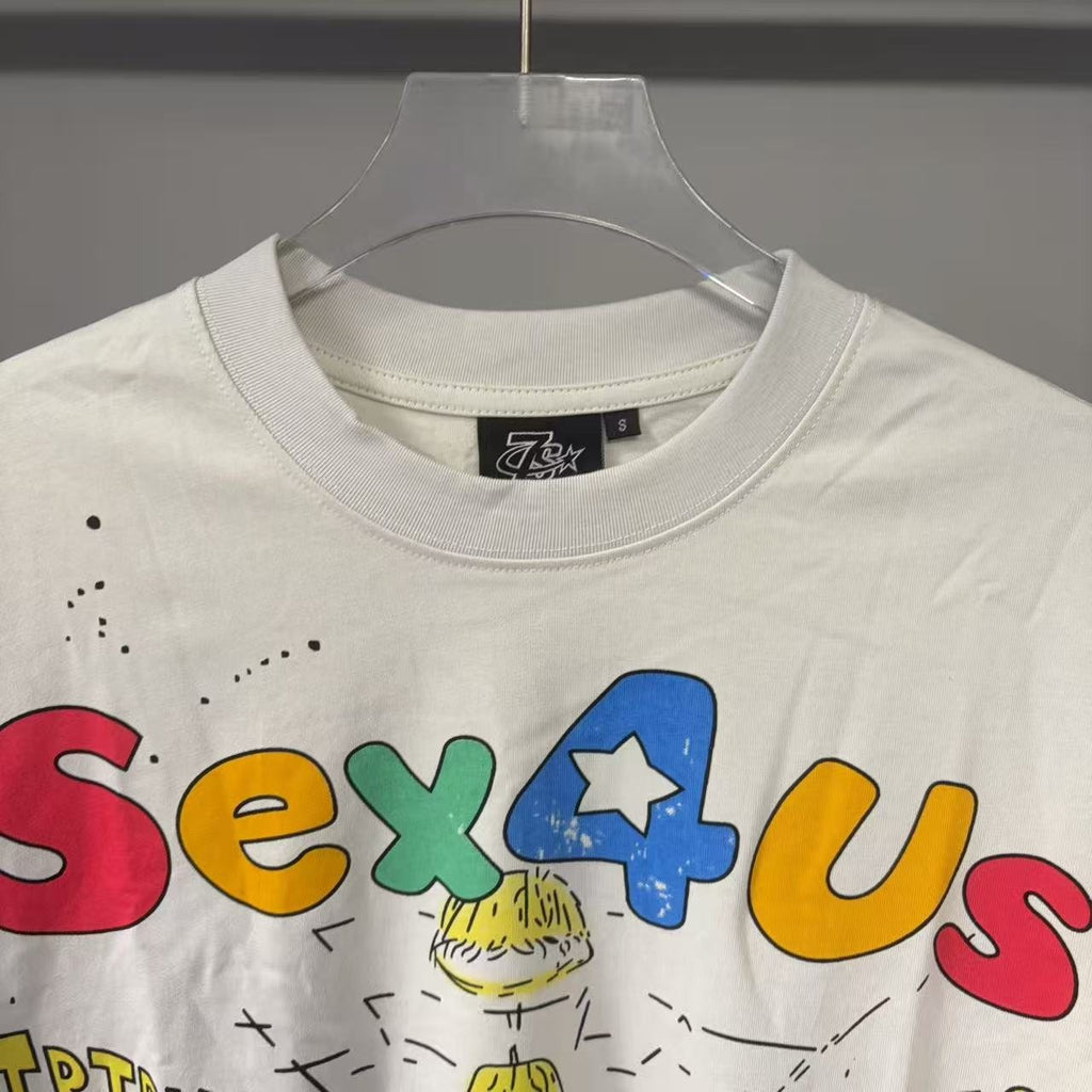 TRIPLE SEVENS Front & Back Graphic T-Shirt ¡ª neck_label