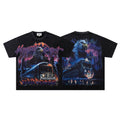 MAJESTIK Washed Black Rhinestone Graphic T-Shirt ¡ª hero