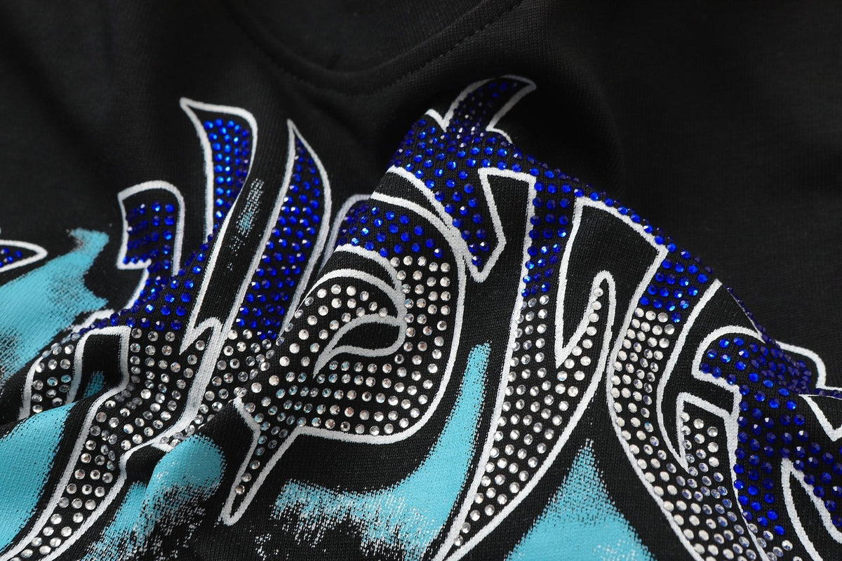 Life Hustlere Rhinestone Graphic T-Shirt ¡ª detail