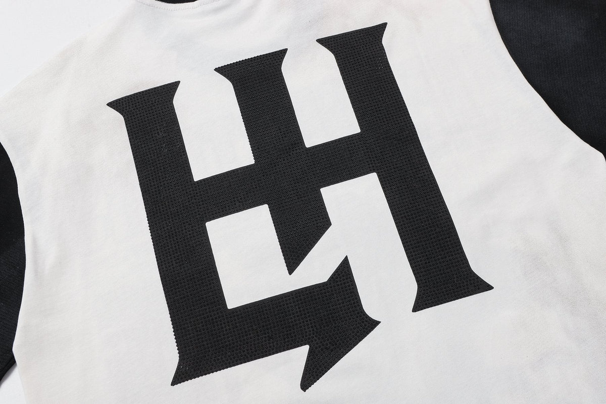Life Hustlere Contrast-Sleeve Graphic T-Shirt ¡ª detail