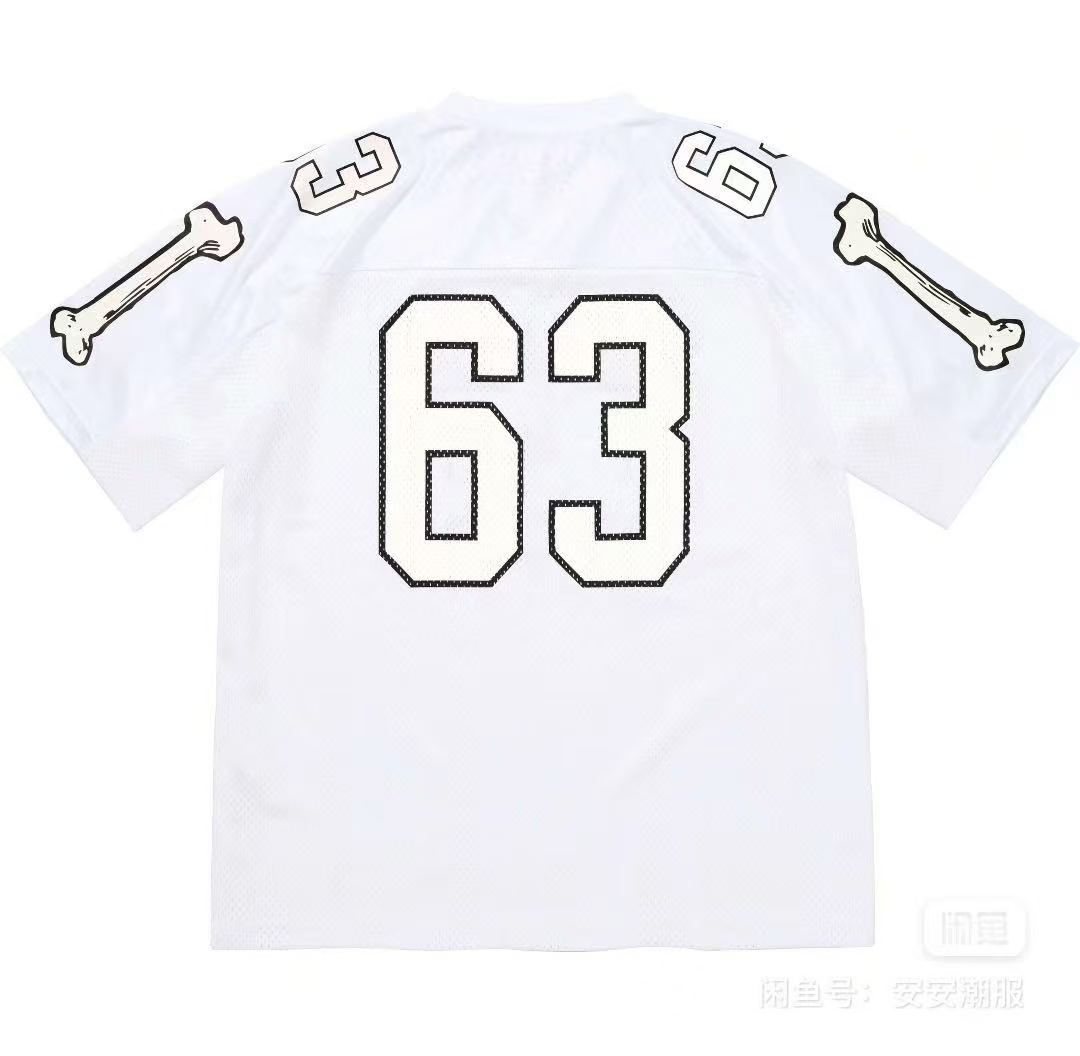 Supreme Bone Sleeve Number Football Jersey T-Shirt ¡ª back