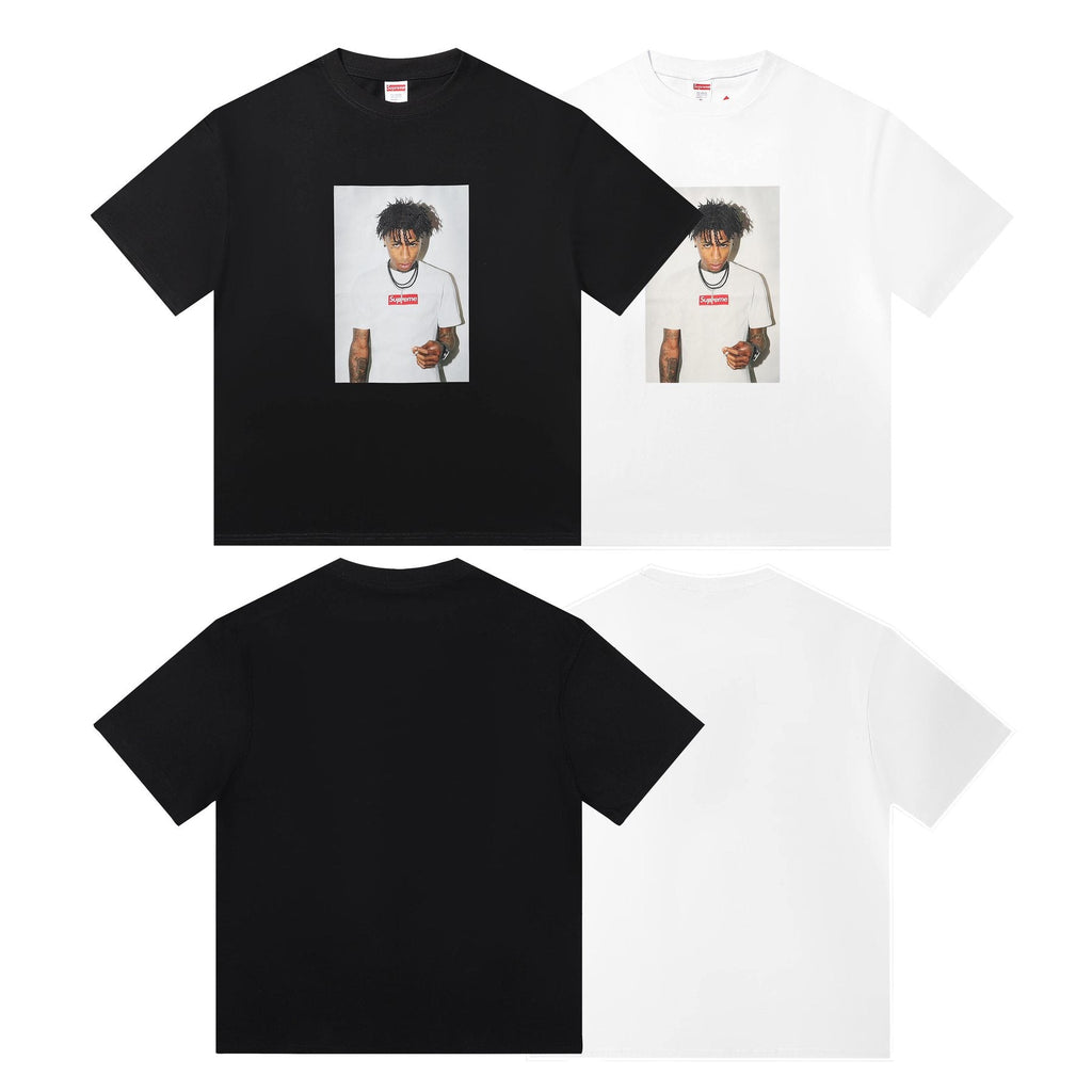 Supreme Rapper Portrait Graphic Short-Sleeve T-Shirt ¡ª comparison