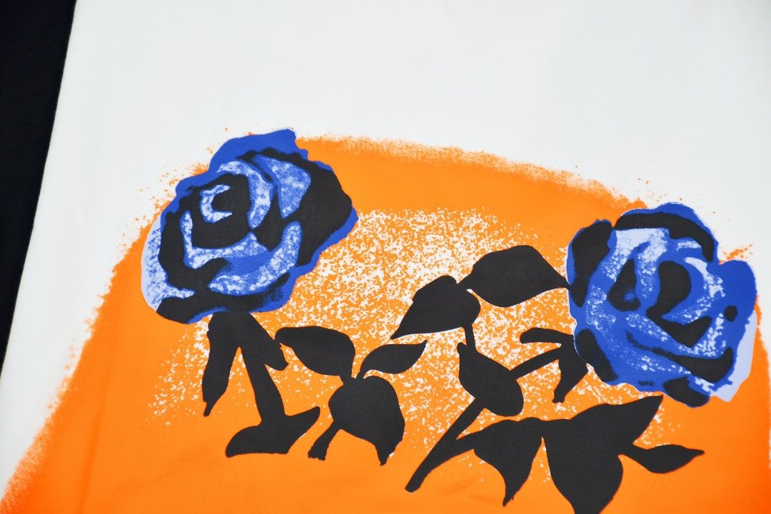 Supreme Pumpkin Face & Blue Rose Graphic T-Shirt ¡ª detail