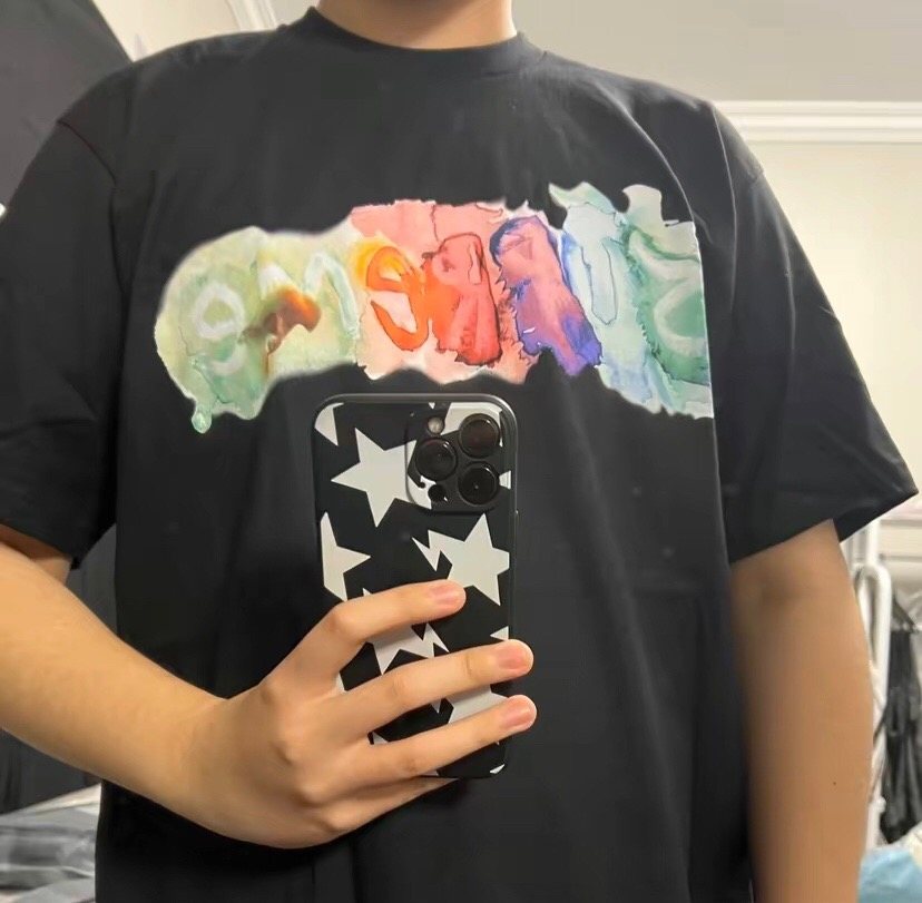 Supreme Watercolor Logo Graphic T-Shirt ¡ª detail