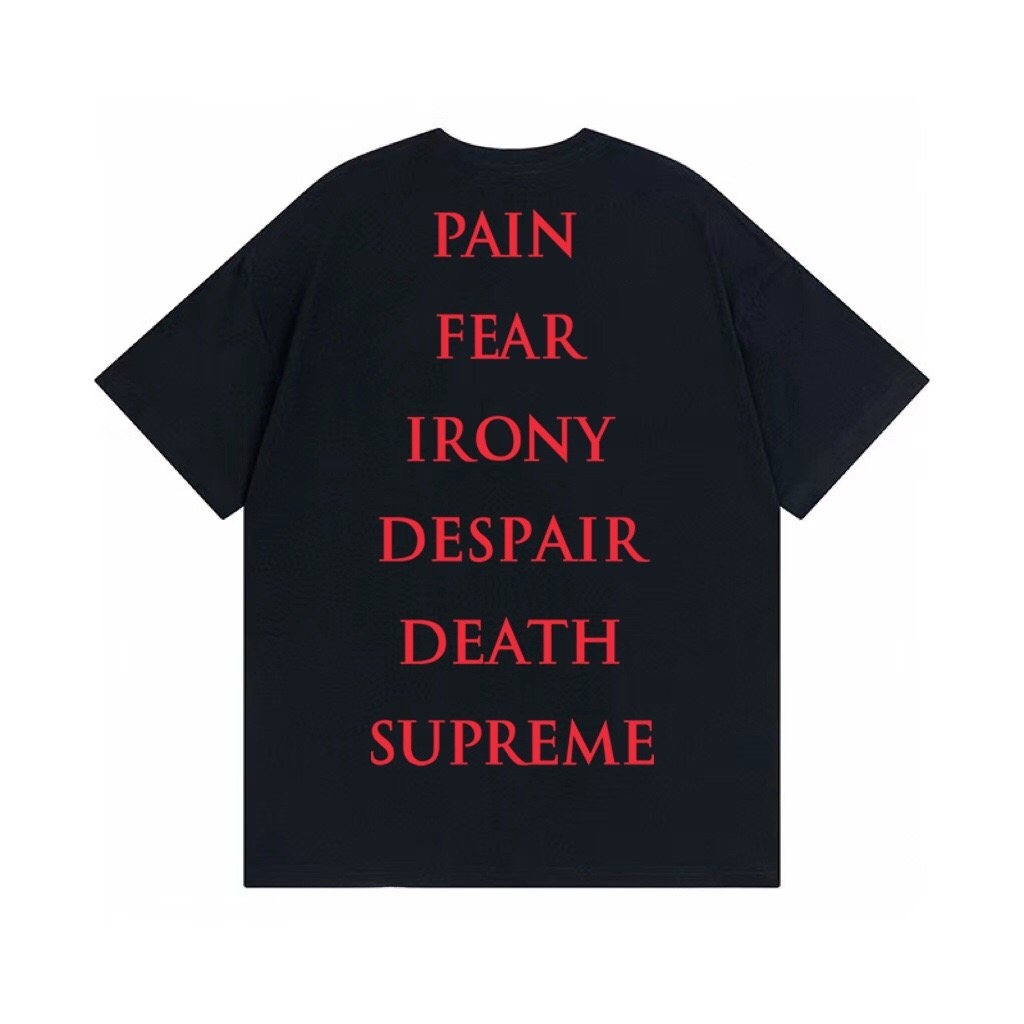 Supreme Crow Angel & Demon Graphic Short-Sleeve T-Shirt ¡ª back