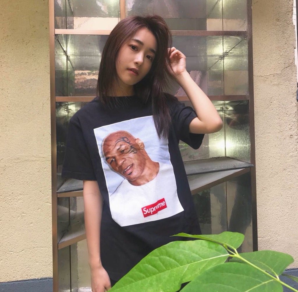 Supreme Mike Tyson Portrait Graphic T-Shirt ¡ª model