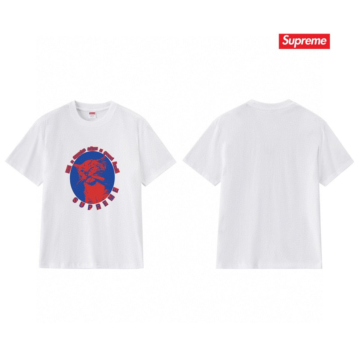 Supreme Cat Smoke Graphic T-Shirt ¡ª back
