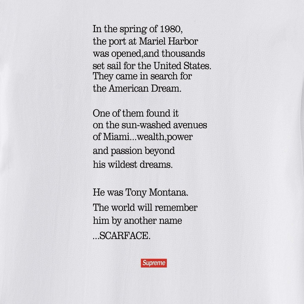 Supreme Scarface Movie Poster Graphic Short-Sleeve T-Shirt ¡ª detail
