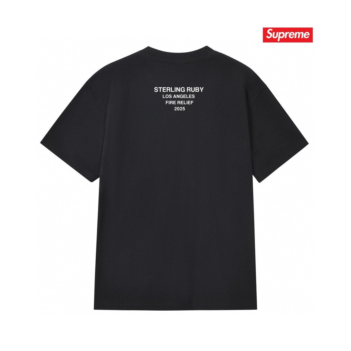 Supreme Los Angeles Wildfire Relief Box Graphic T-Shirt ¡ª back