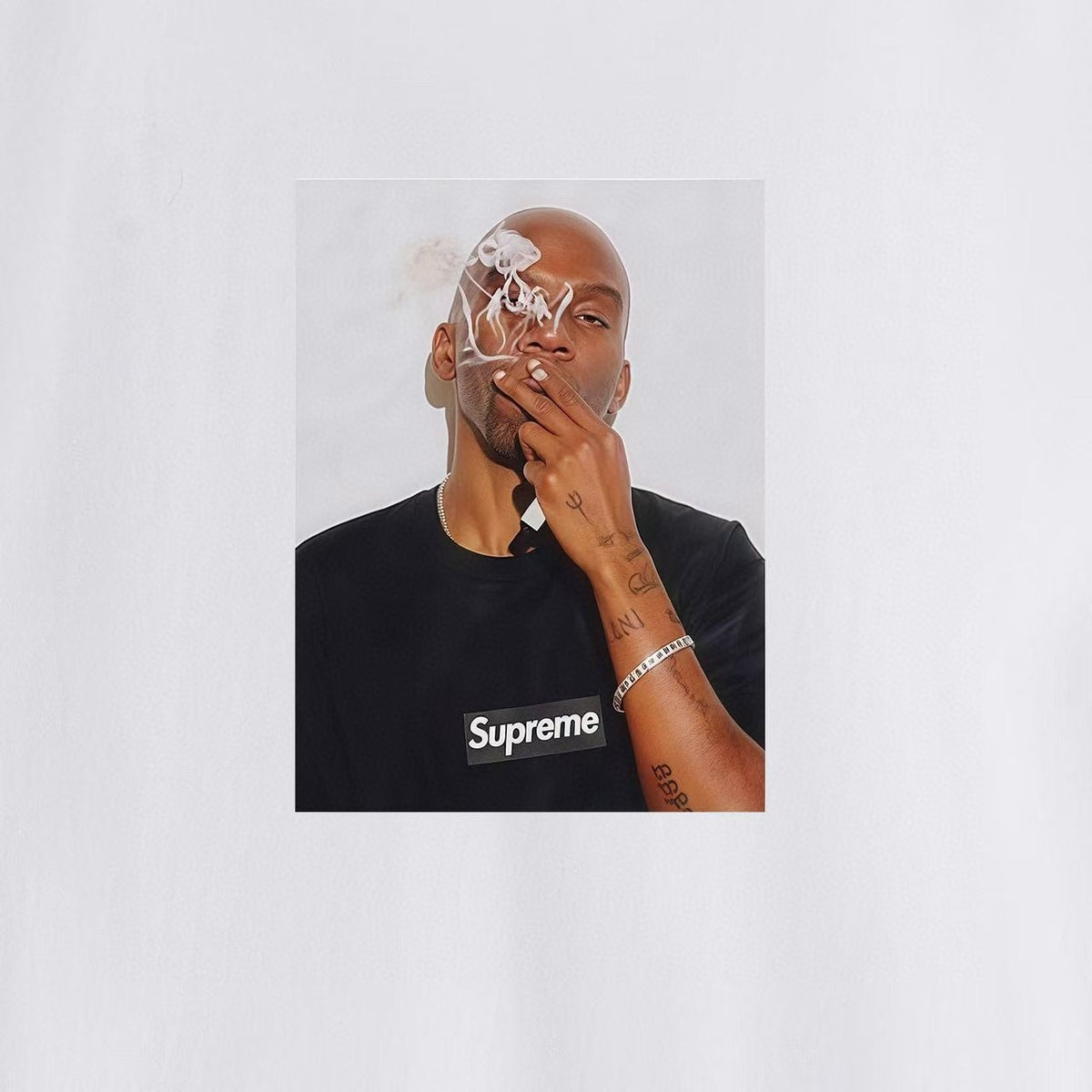 Supreme Dean Blunt Portrait Graphic T-Shirt ¡ª detail