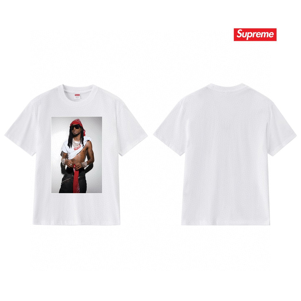 Supreme Playbi Caarti Portrait Graphic T-Shirt ¡ª back
