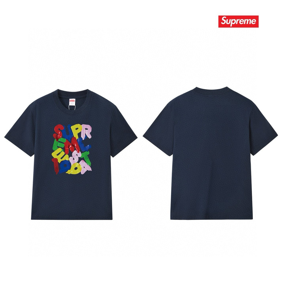 Supreme Colorful Letter Graphic T-Shirt ¡ª front