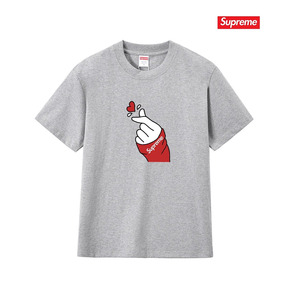 Supreme Finger Heart Graphic T-Shirt ¡ª front