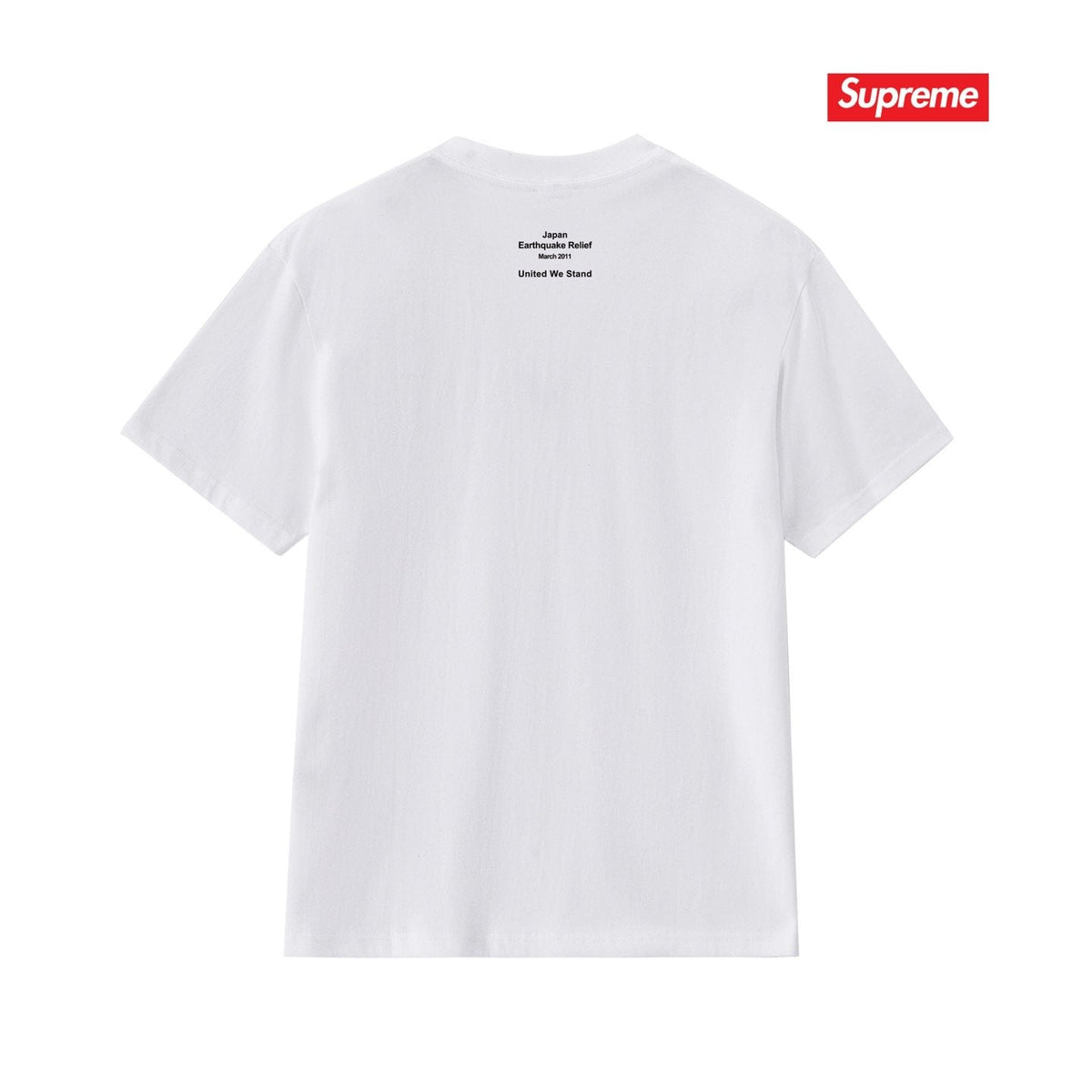 Supreme White Front Graphic Short-Sleeve T-Shirt ¡ª back