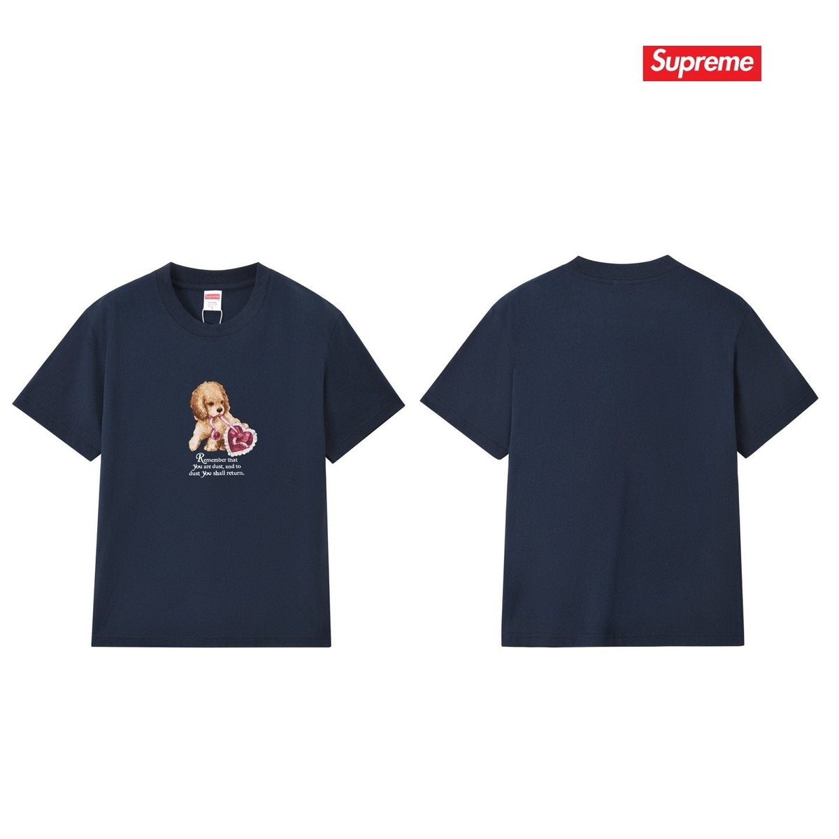 Supreme Dog and Heart Graphic T-Shirt ¡ª back
