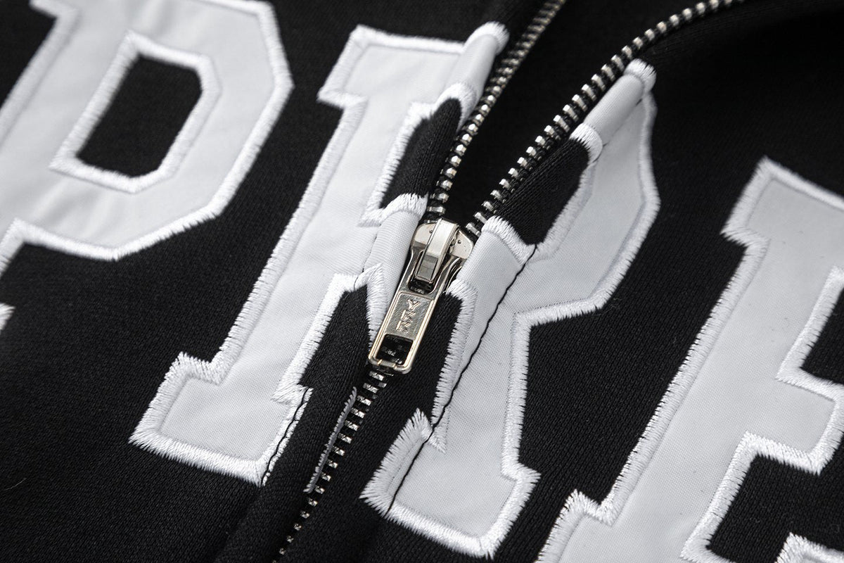 Supreme Front Appliqu¨¦ Zip Hoodie ¡ª detail