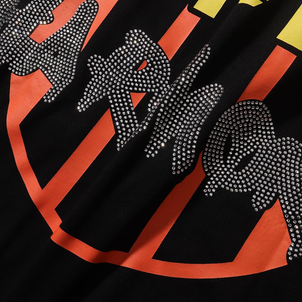 HARMONY Baseball Player Rhinestone Graphic T-Shirt ¡ª detail